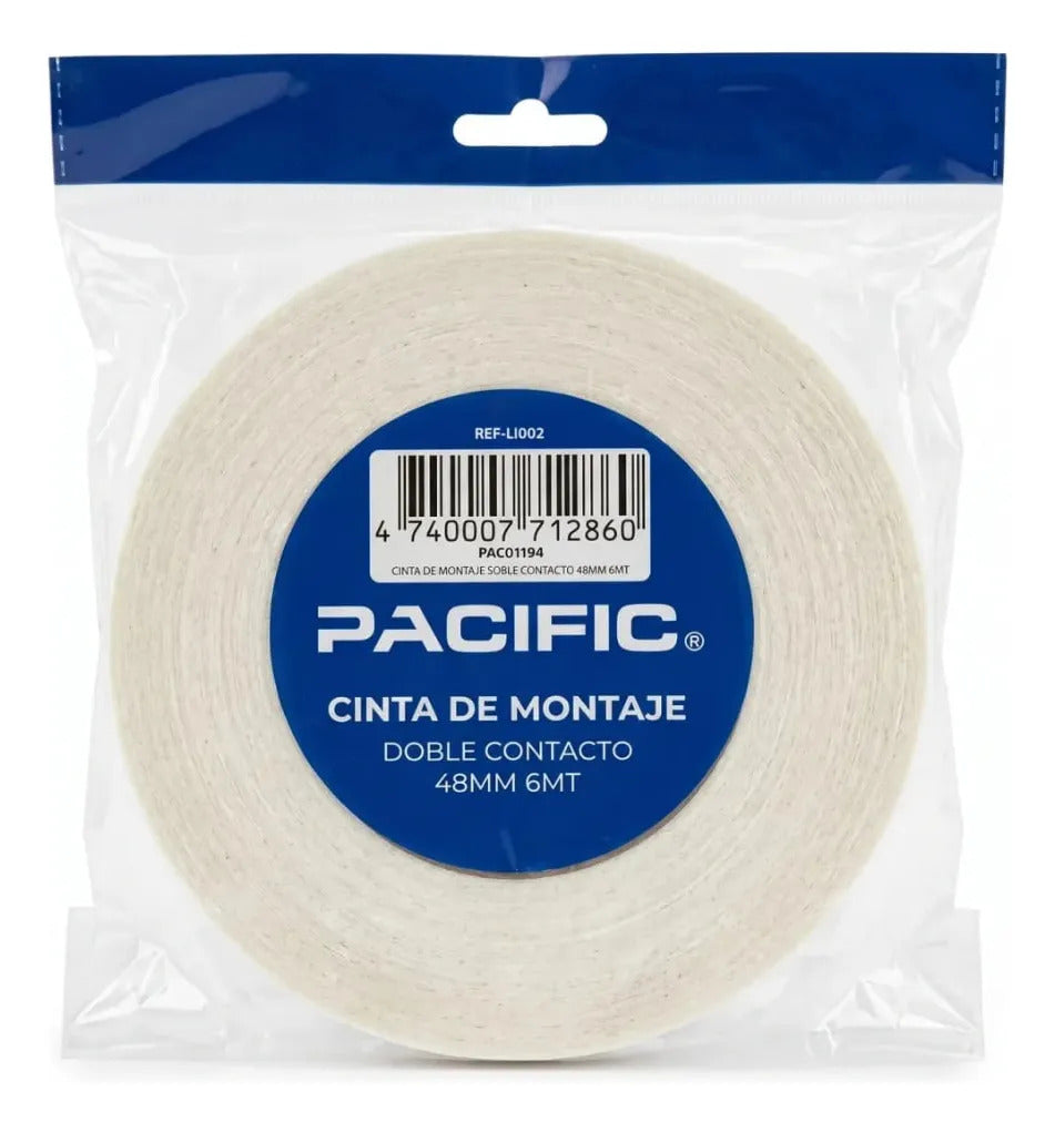 Cinta de Montaje Doble Contacto Pacific 48mm x 6m