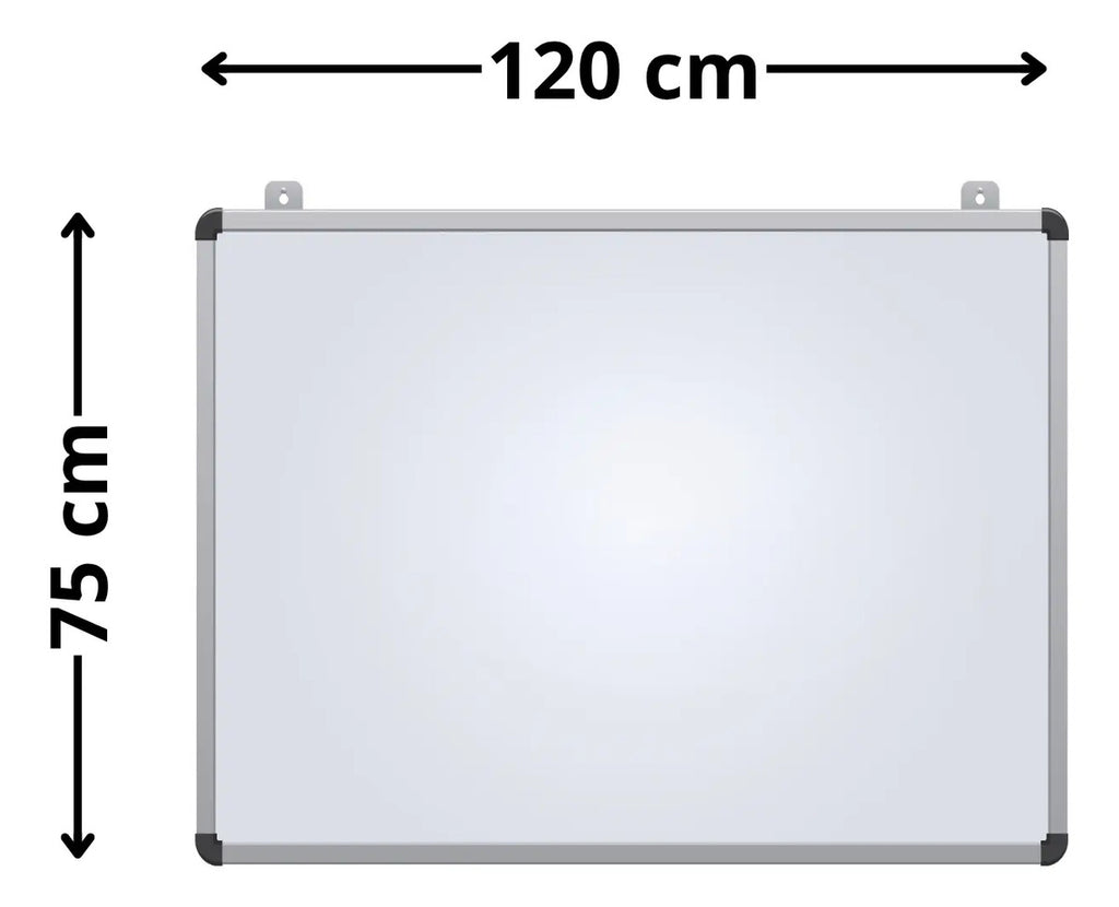 Pizarra Acrílica 120 X 75 Cm Blanca Marco De Aluminio Adetec