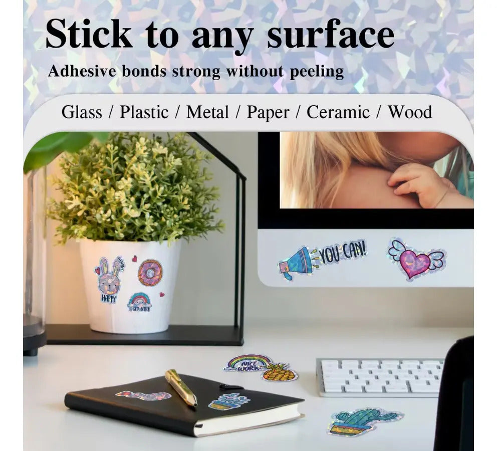 Laminado En Frío Holográfico Carta 20 Láminas Con 4 Efectos