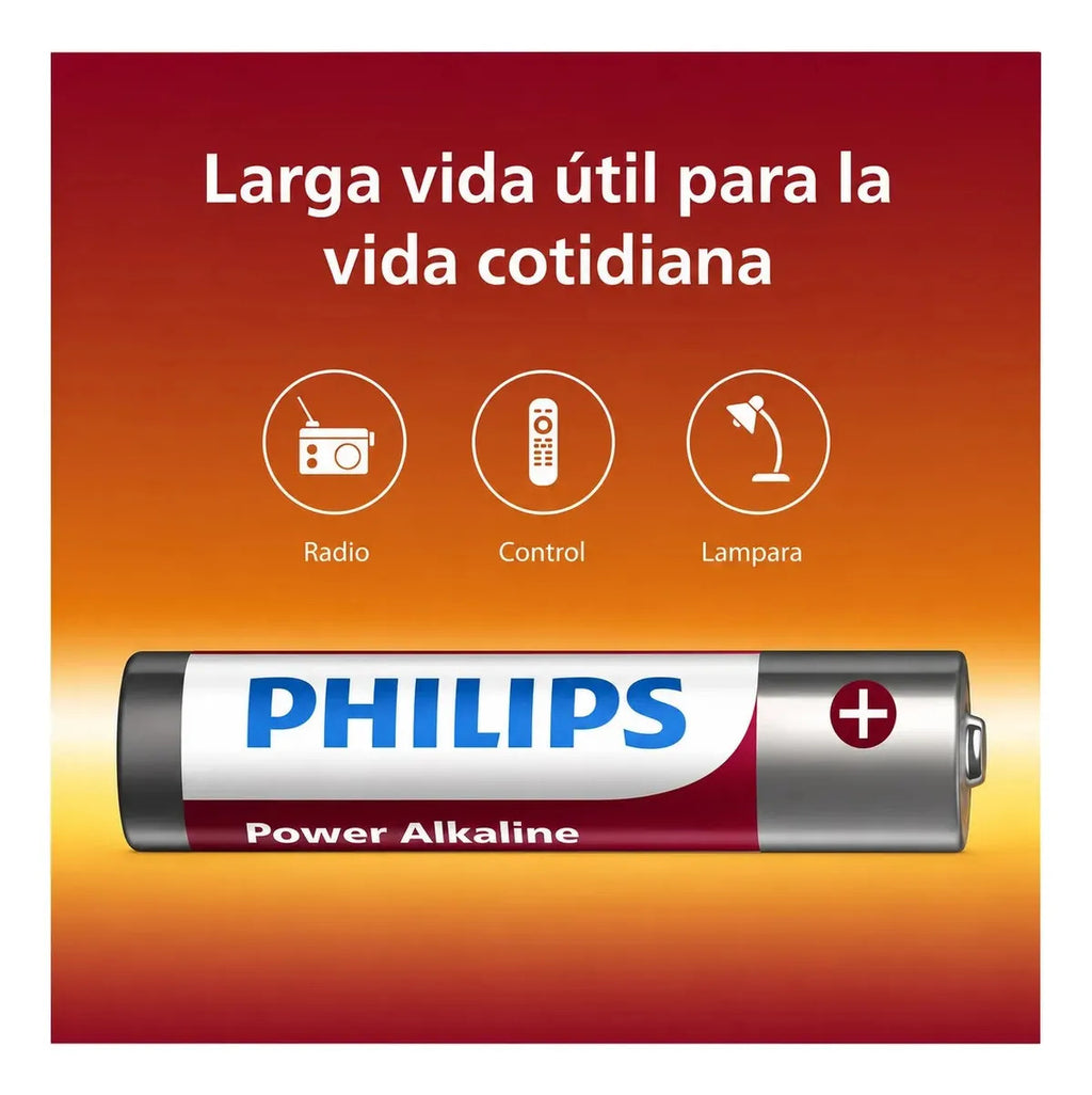 Pila Alcalina AAA Philips Power Alkaline LR03 1.5V