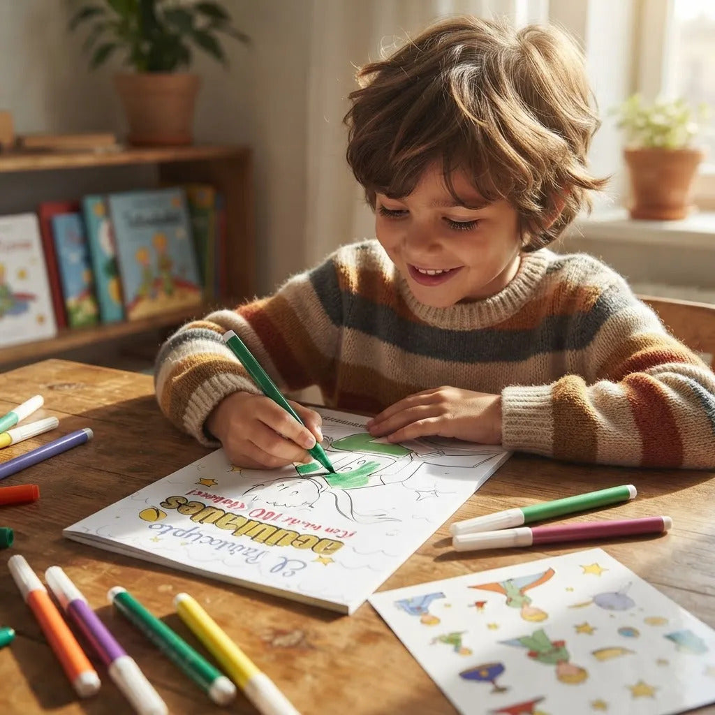 Libro para Colorear El Principito + 100 Stickers
