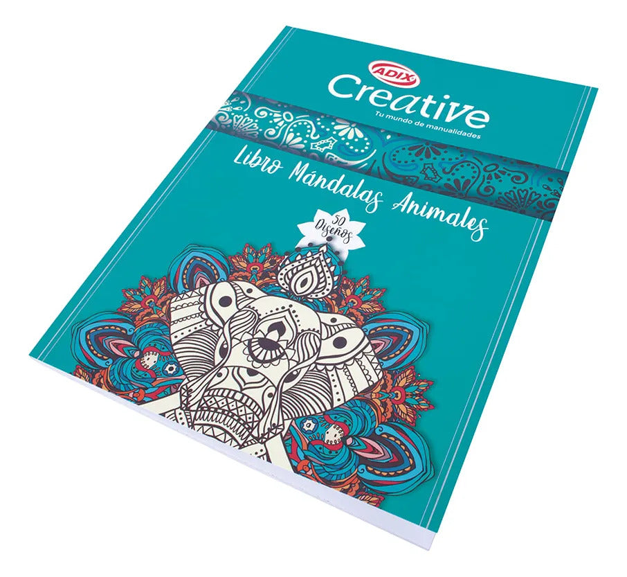 Libro para Colorear Mandala Animal Adix 50 Páginas