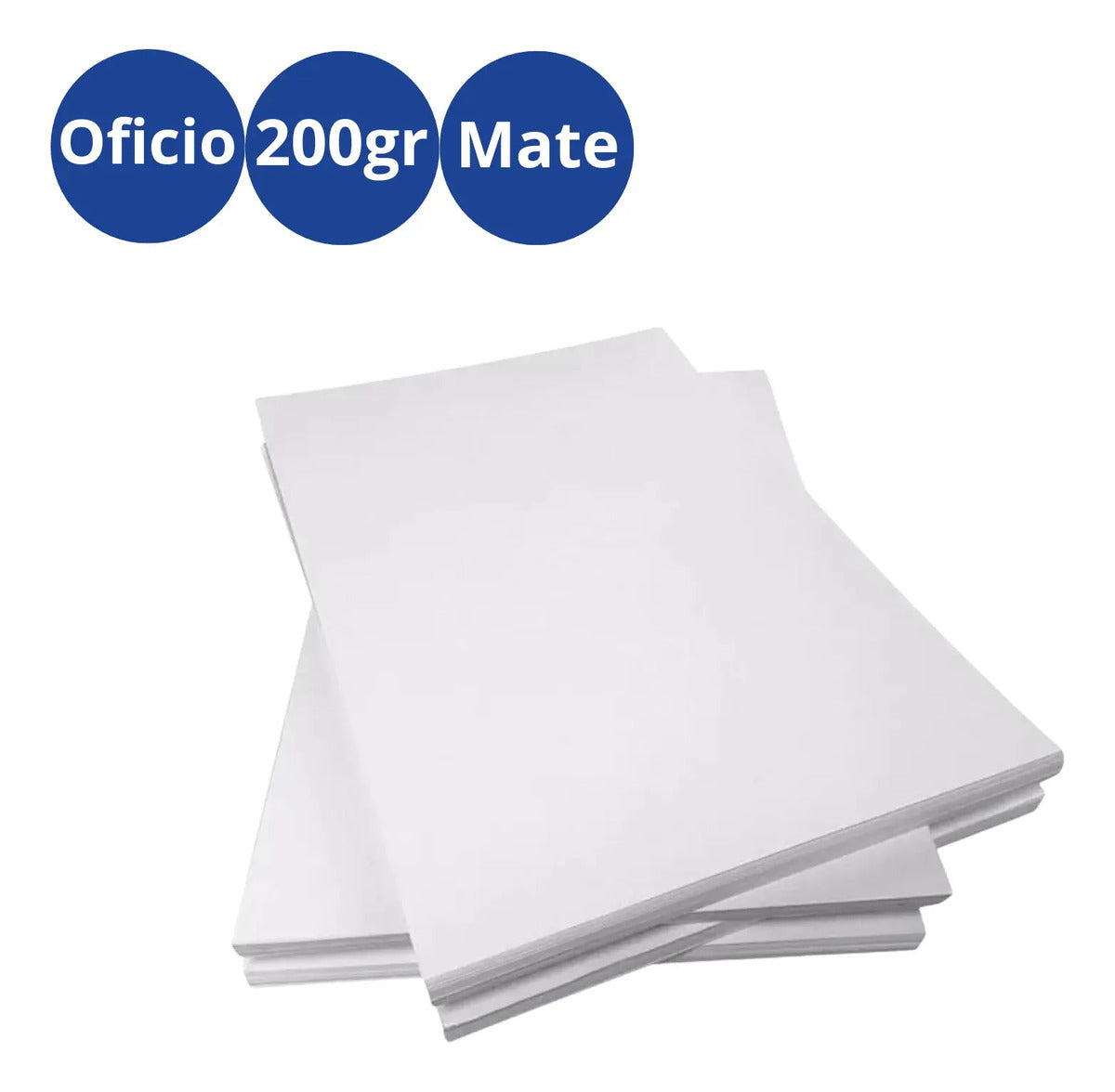 Papel Couche Mate Oficio 200gr X 100 Hojas