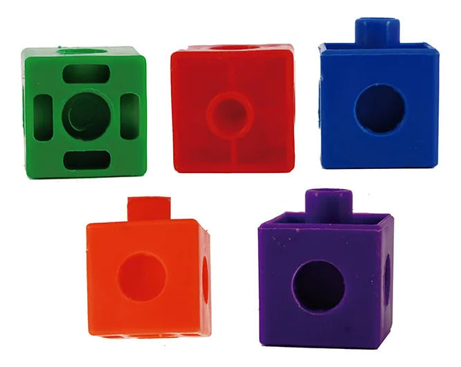 Cubos Conectores Didácticos 130 Piezas Dactic