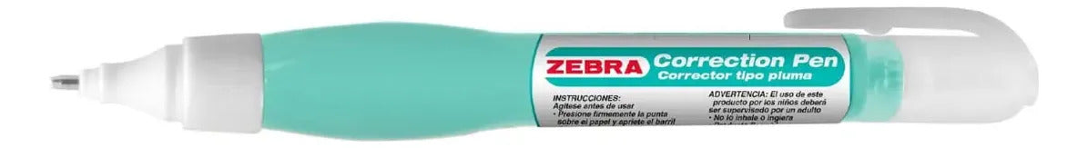 Corrector Líquido Zebra 7ml Tipo Pluma Secado Rápido