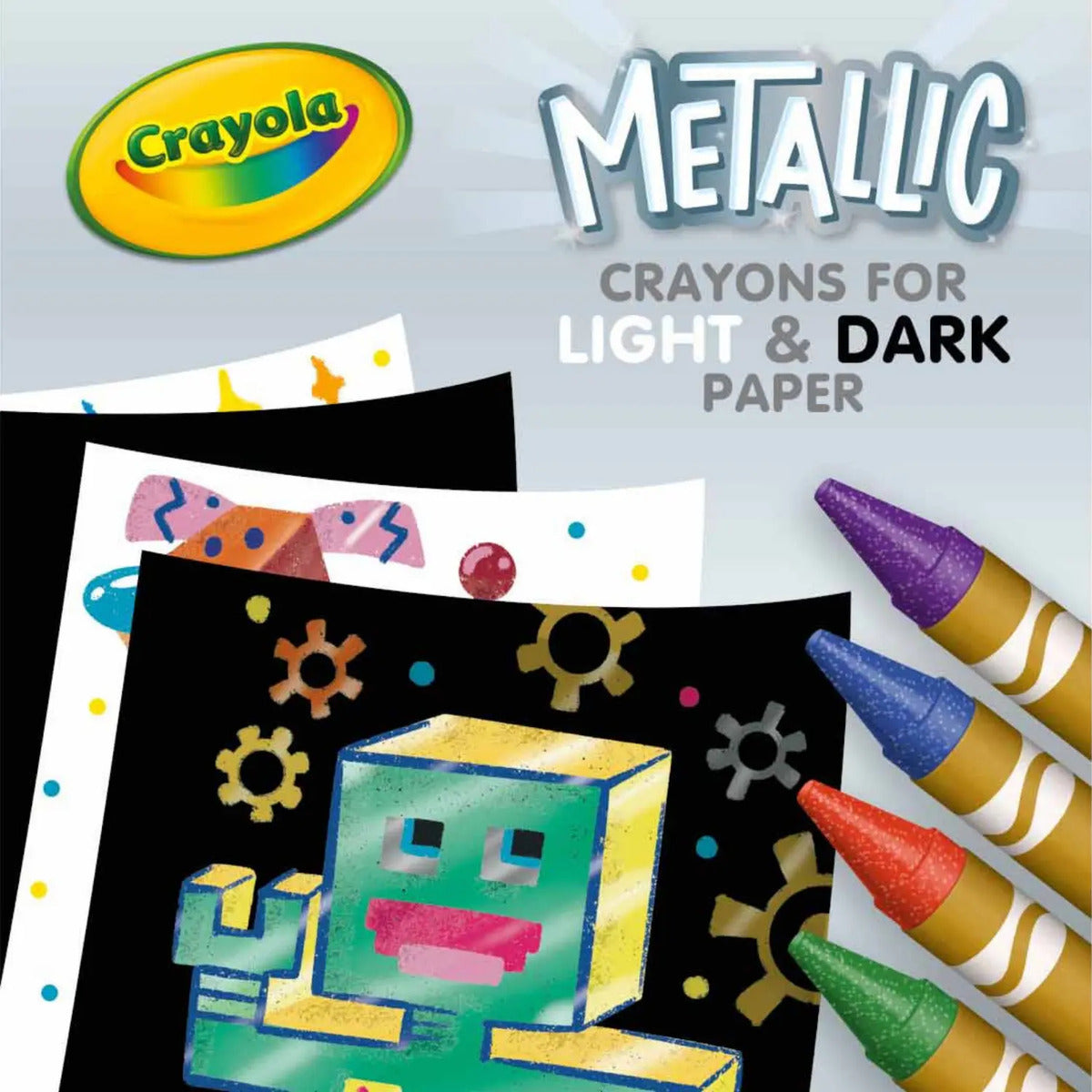Crayones de Cera Metálicos Crayola Caja 24 Unidades