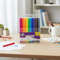 Marcadores Scripto Fino 12 Colores Escolares Lavables Adix