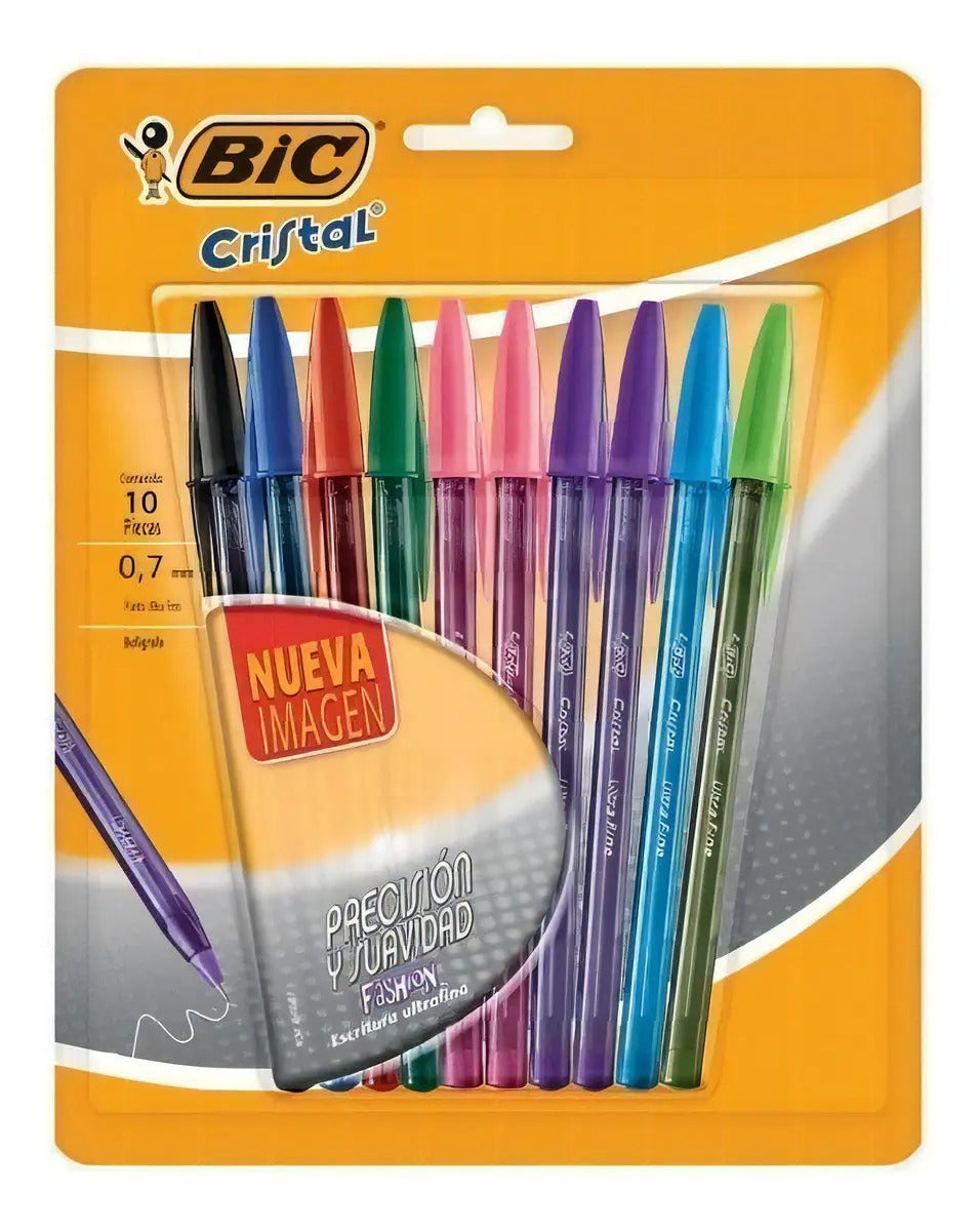 Bolígrafo Bic Ultrafino 0.7 mm Pack 10 Unidades