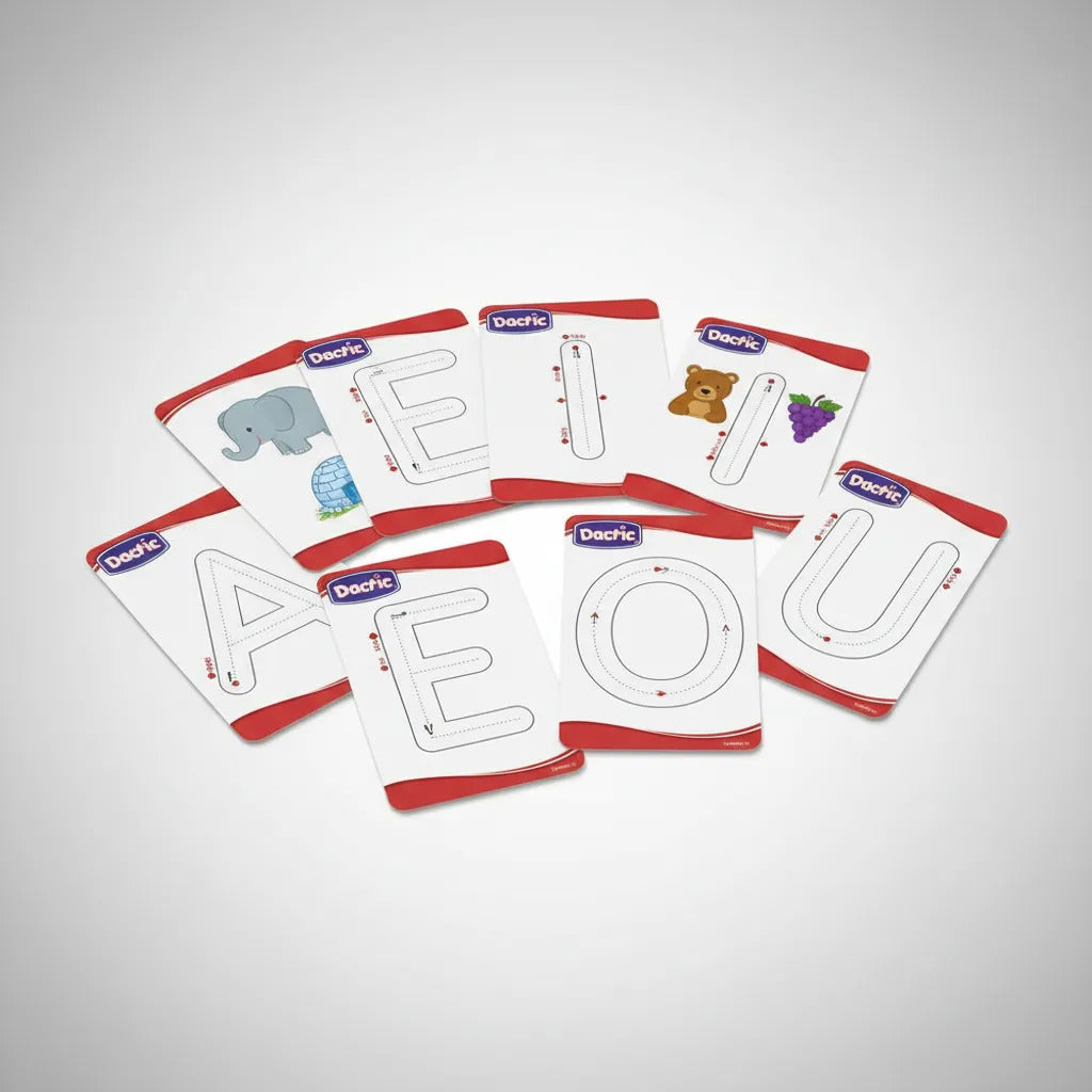 Flash Cards Vocales Dactic 56 Piezas +2 Años