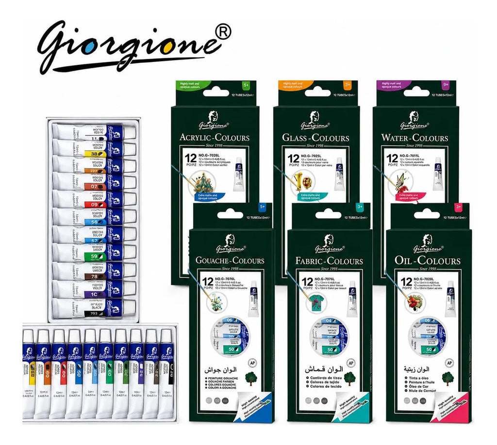 Témpera para Telas Pack 12 Colores Básicos 12ml