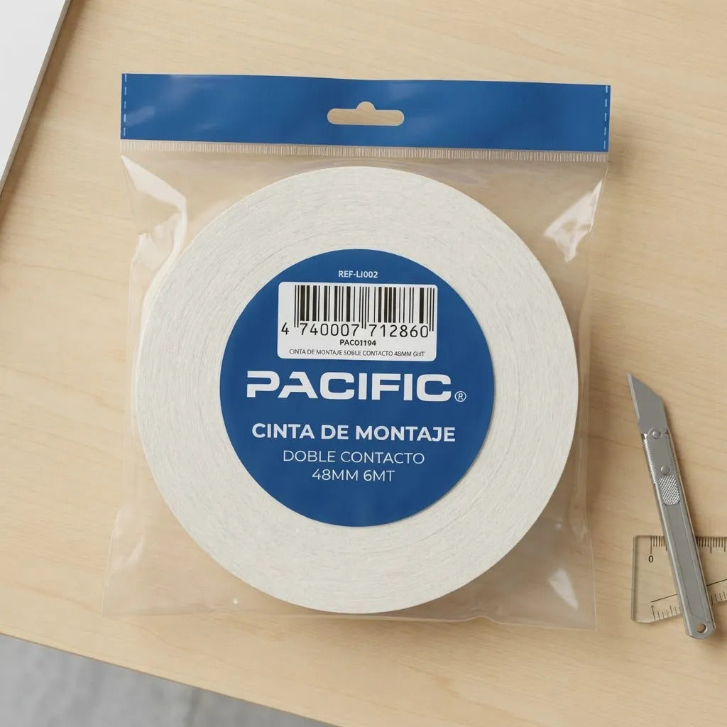 Cinta de Montaje Doble Contacto Pacific 48mm x 6m