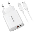 Cargador Rápido Dual 20W Tecnolab + Cable USB-C a USB-C
