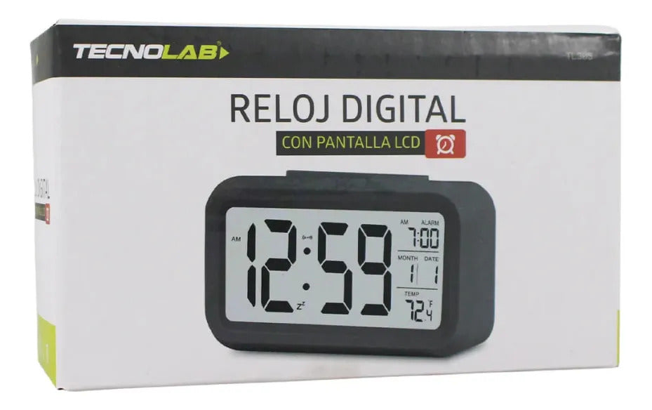 Reloj Despertador Digital Inteligente con Sensor de Luz