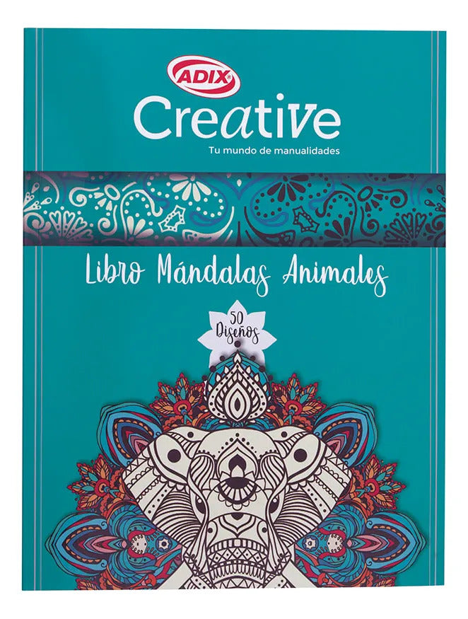 Libro para Colorear Mandala Animal Adix 50 Páginas