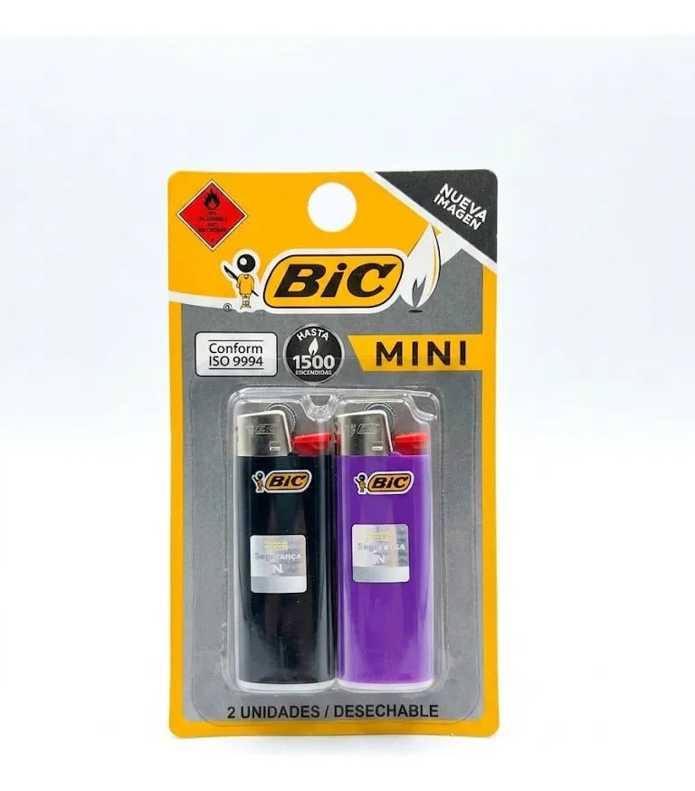 Encendedores Bic Mini J5 +1500 Encendidos Pack x2