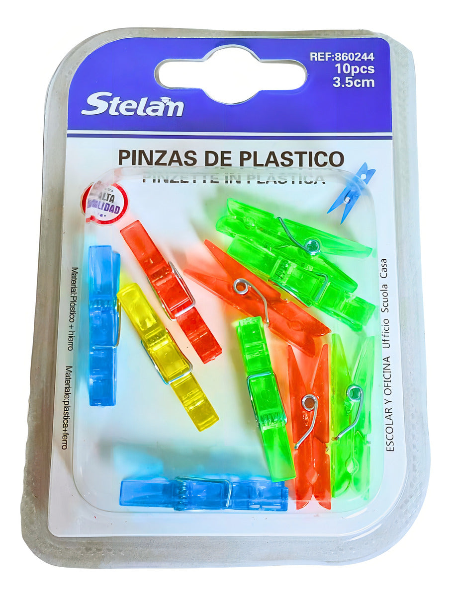 Perros De Plástico De Colores Natural 3.5 Cm 10 Pinzas Perro