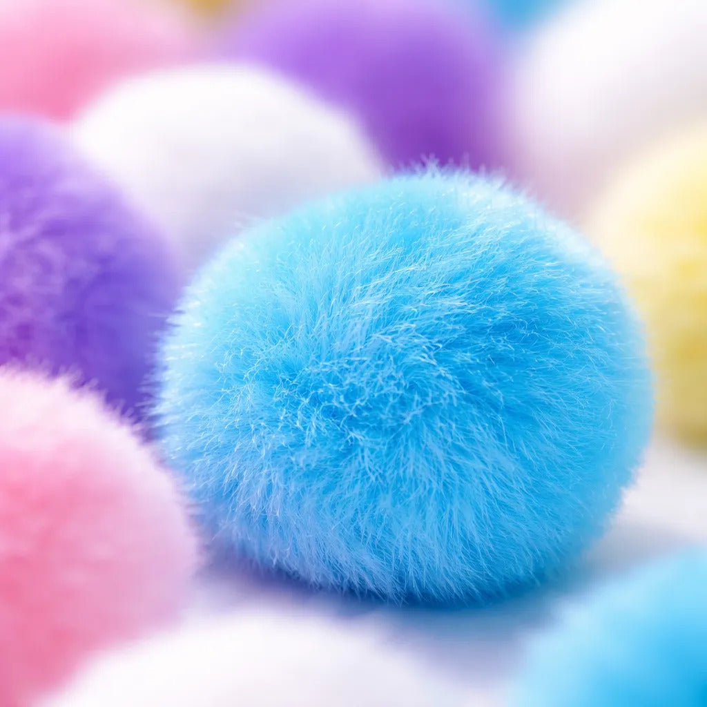 Pompones Pastel 2.5cm Manualidades Pack x35