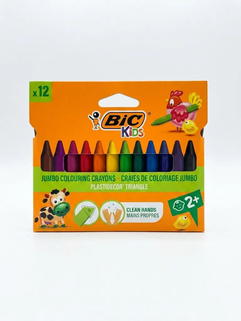 Crayones de Cera Bic Jumbo x12 Escolares