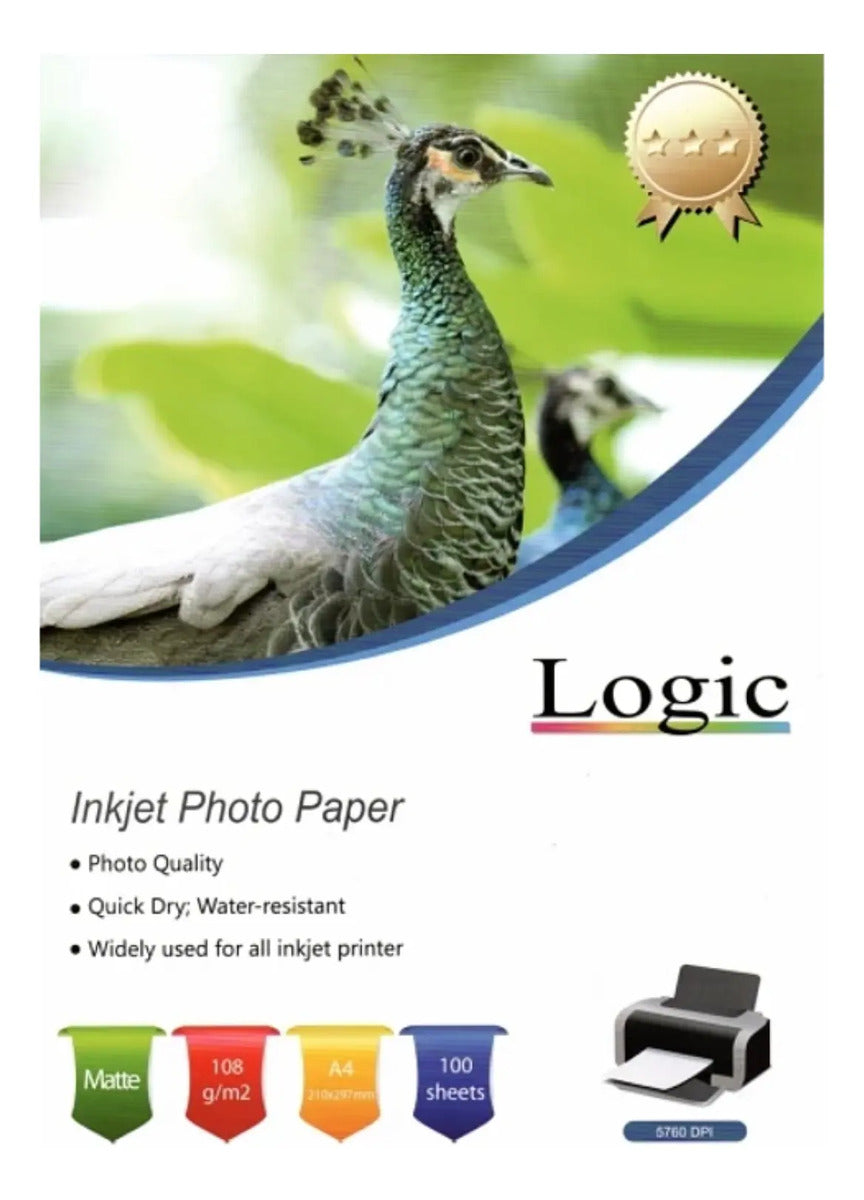 Papel Fotográfico Mate A4 De 108gr X 100 Hojas Para Flyer