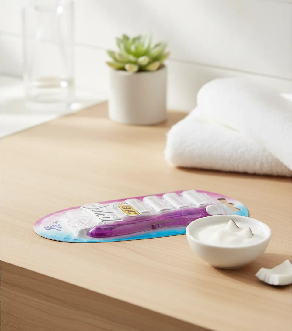 Bic Soleil Clic Maquinilla + 6 Repuestos Leche Coco