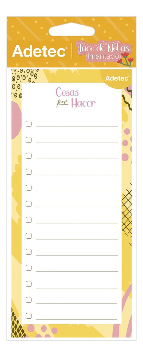 Taco De Notas Imantado Con Bolígrafo Adetec Para Oficina