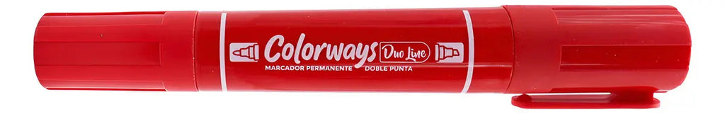 Marcador Permanente Doble Punta Adetec Rojo