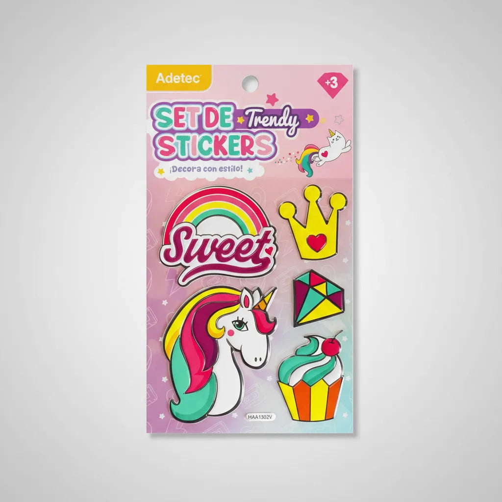 Block De Stickers Decorativos Relieve Adetec Diseño Infantil