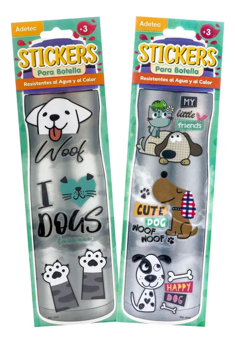 Block de Stickers para Botella Diseño Adetec