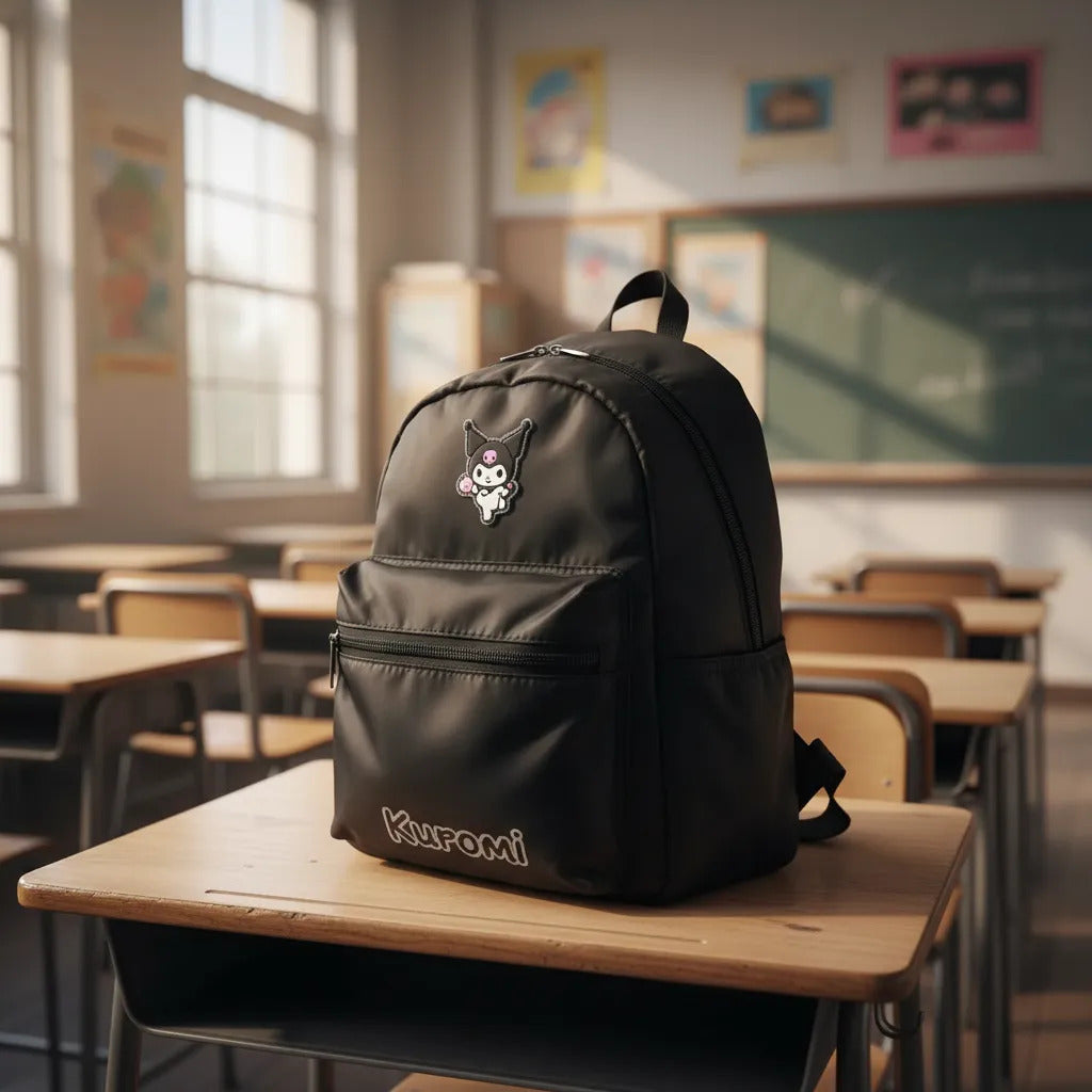 Mochila Kuromi Escolar Infantil Poliéster