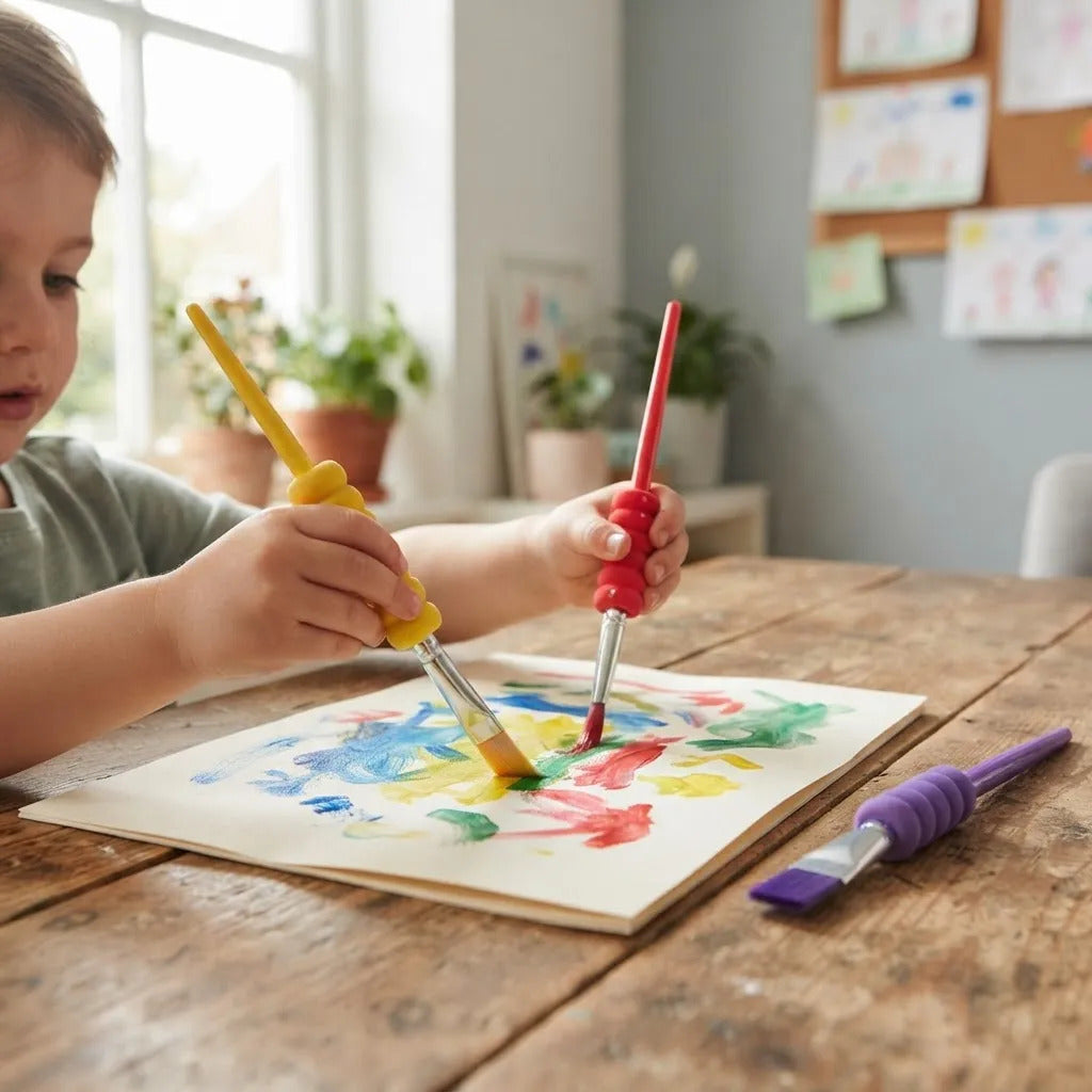 Set 3 Pinceles Infantiles Giorgione Grip Ergonómico