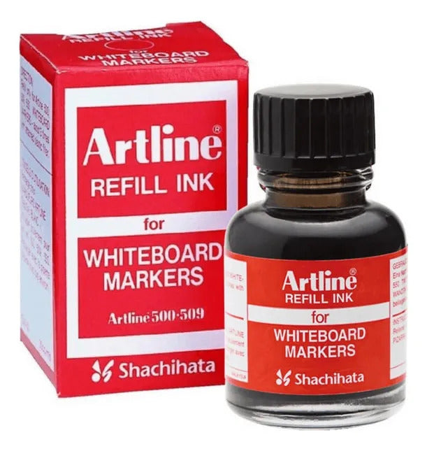 Tinta Negra para Plumones de Pizarra Artline 20 ml x6