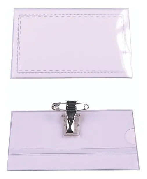 Portacredencial Adix Transparente Semi-rígido Con Broche 50 Unidades