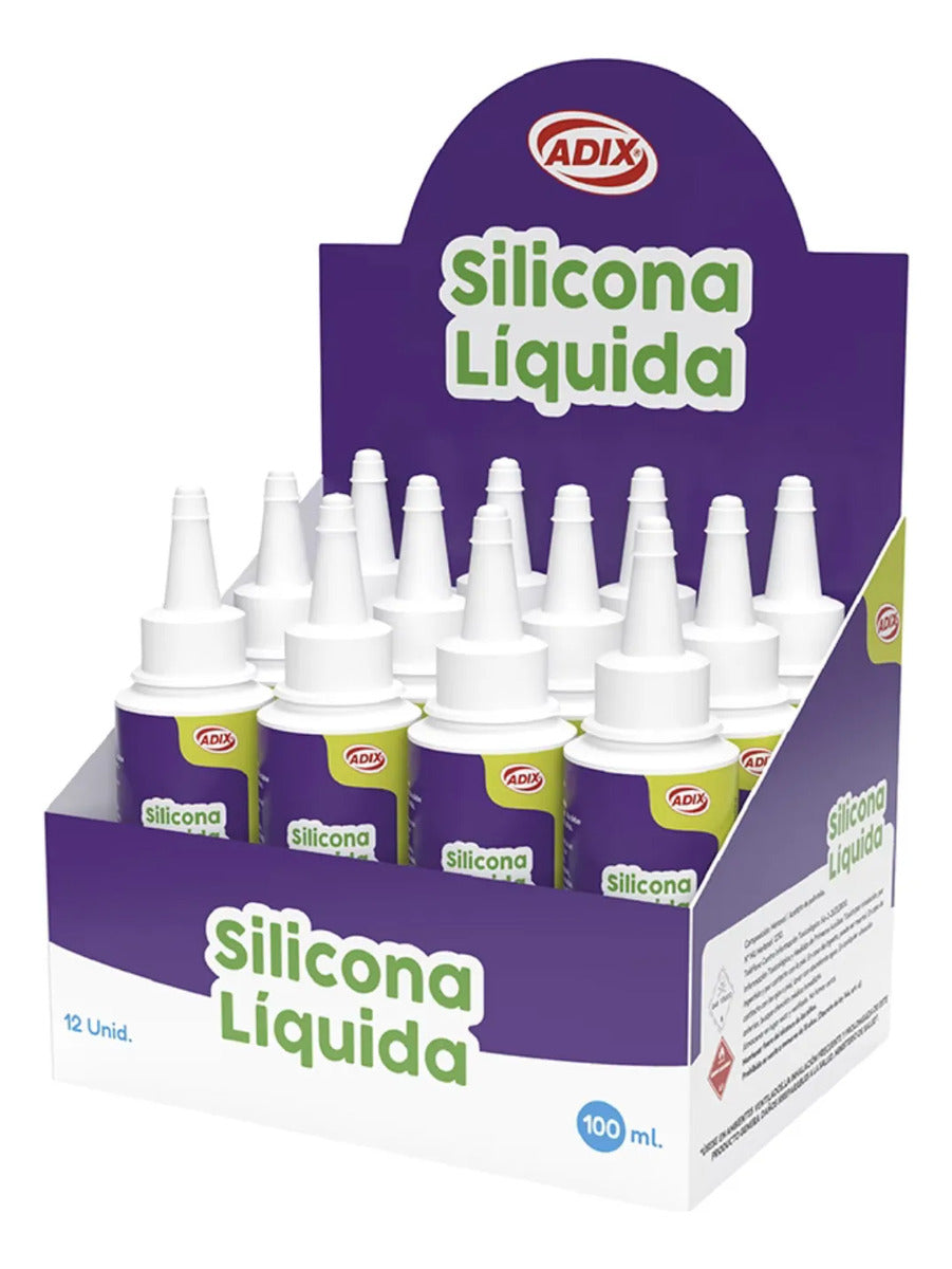 Silicona Líquida Adix 100ml Caja x12 Lavable