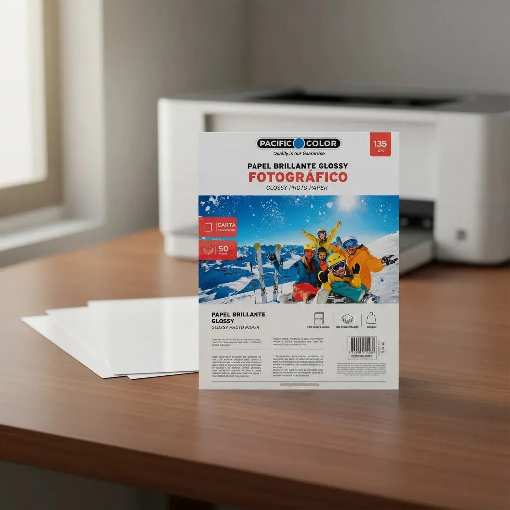 Papel Fotográfico Glossy 135g Carta X 50 Hojas Pacific Color