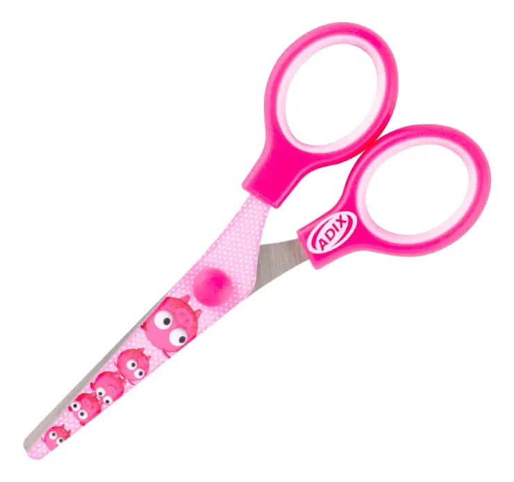 Tijera Escolar Punta Roma Adix Colores 13cm