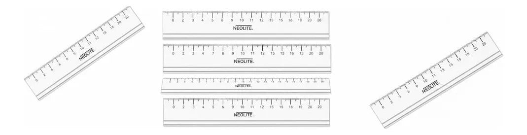 Regla Plástica 20cm Neolite Pack x6