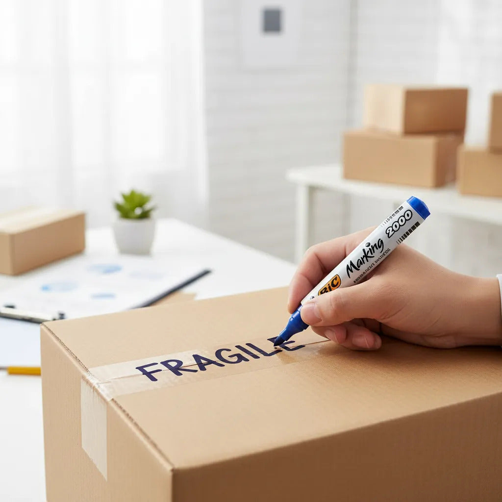 Marcador Permanente Bic Marking 2000 Azul - Caja 12 Unidades