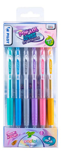 Set 6 Lápices Gel Pop Lol Pilot Trazo Metálicos 0.7 Mm