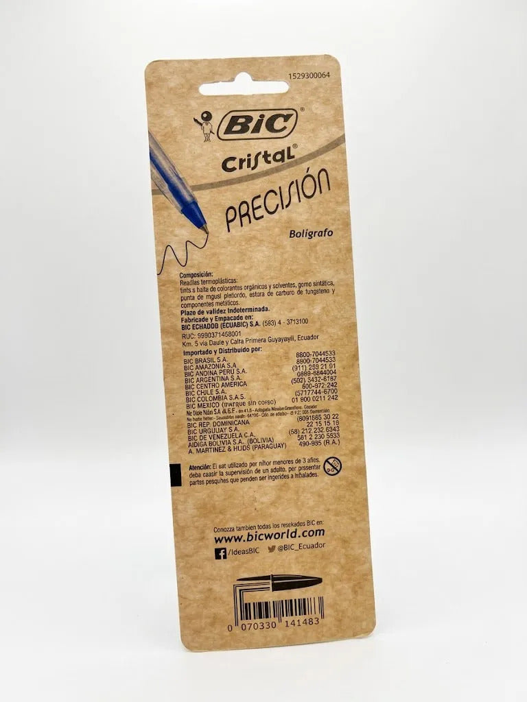 Bolígrafos Bic Cristal 1mm Pack 3 Azul y Negro