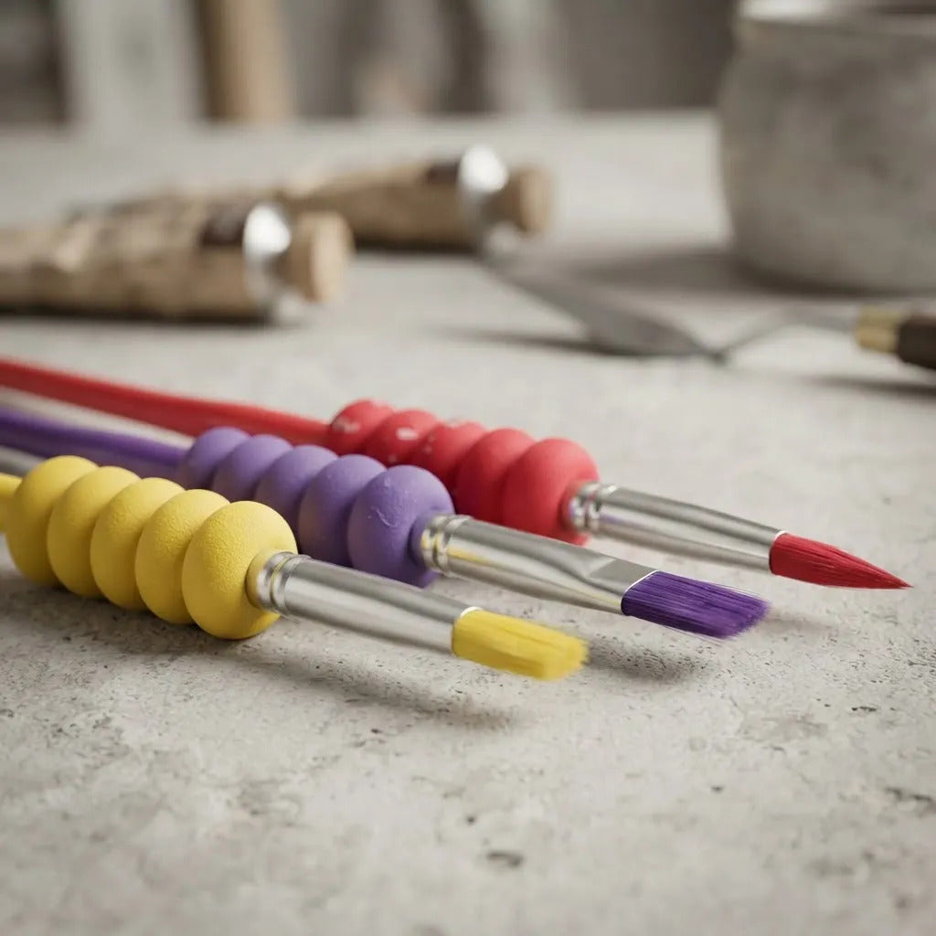 Set 3 Pinceles Infantiles Giorgione Grip Ergonómico