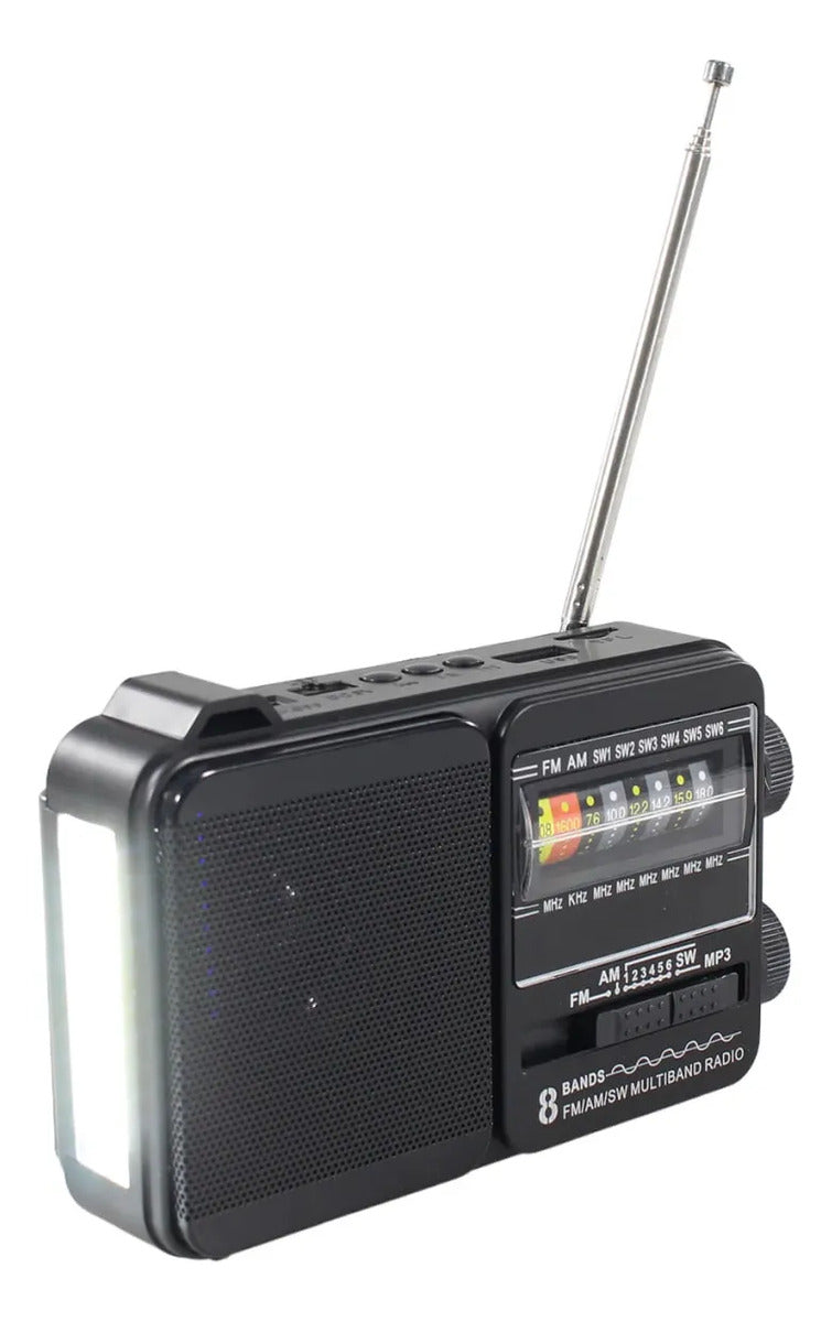 Radio Portátil Solar Tecnolab AM/FM/SW con Linterna