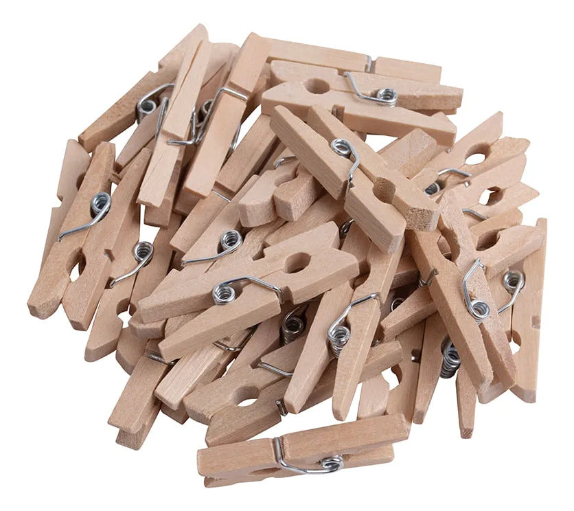 Pinzas de Madera Forma de Perro Pack x30