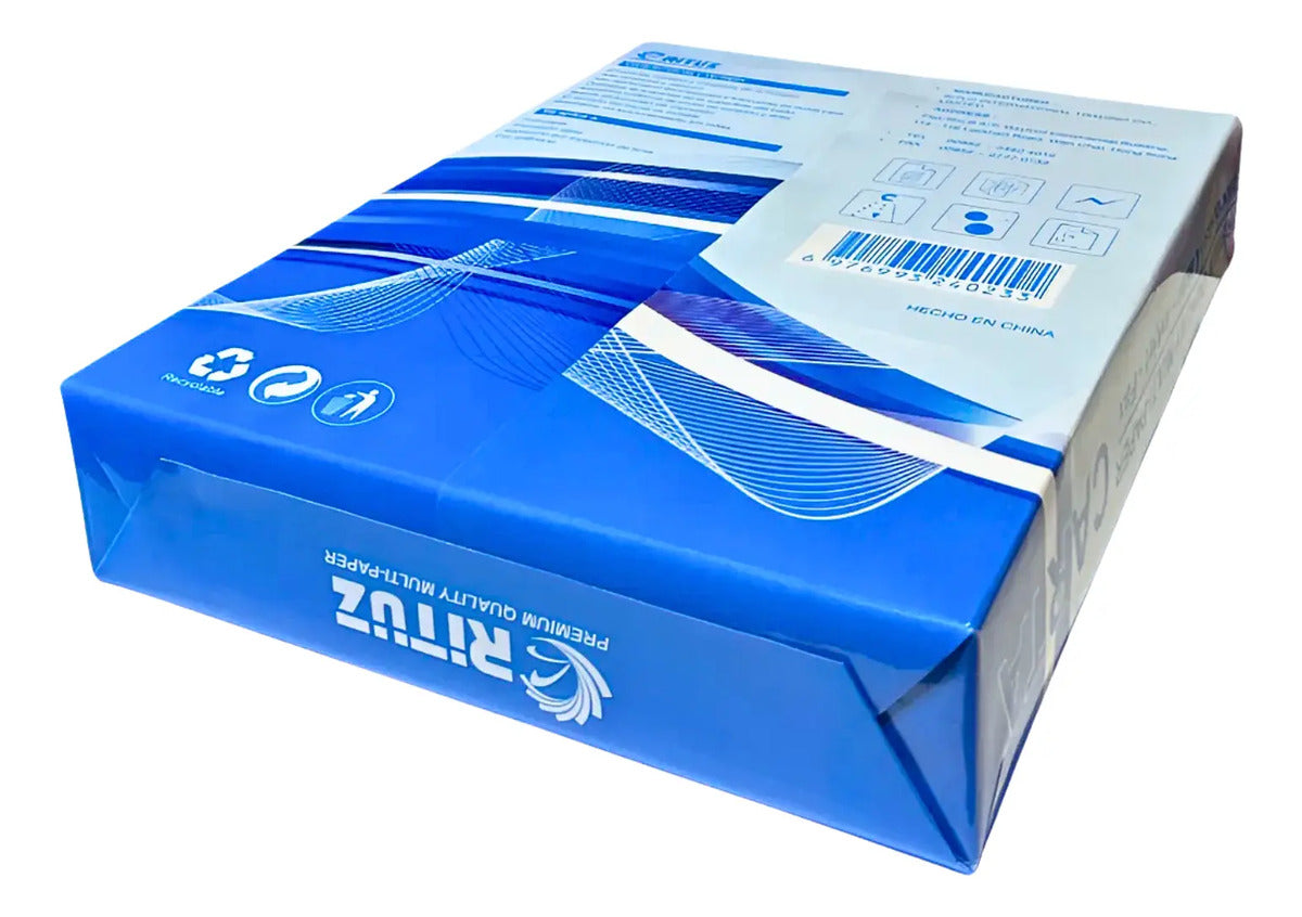 Resma Carta 75gr Rituz X 500 Hojas Papel Bond Para Impresión