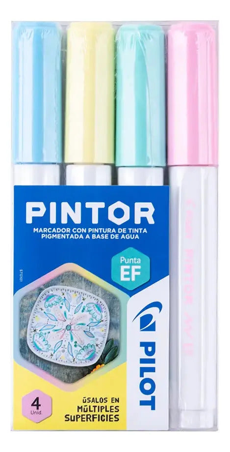 Marcador Pintor Pilot Pastel Punta Extra Fina