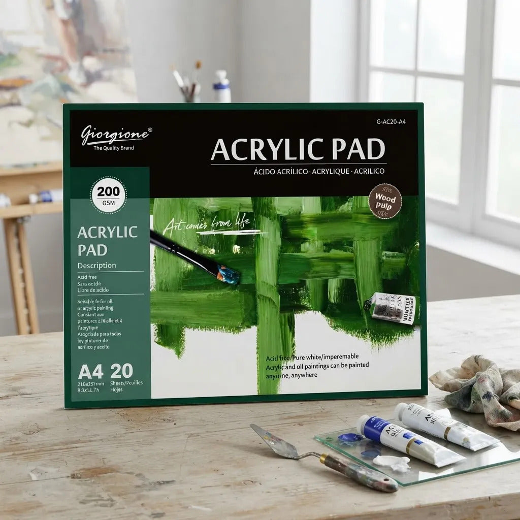 Block para Pintura Acrílica y Óleo Giorgione A4 200g