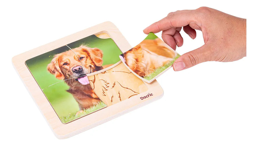 Puzzle de Madera Perro 4 Piezas Dactic