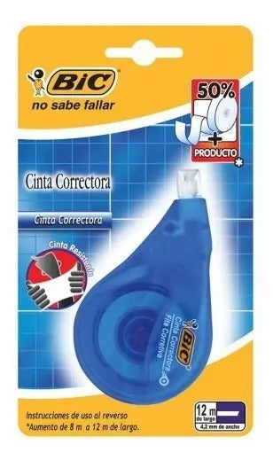 Cinta Correctora Bic Roller 4.2 mm x 12 m Blanca