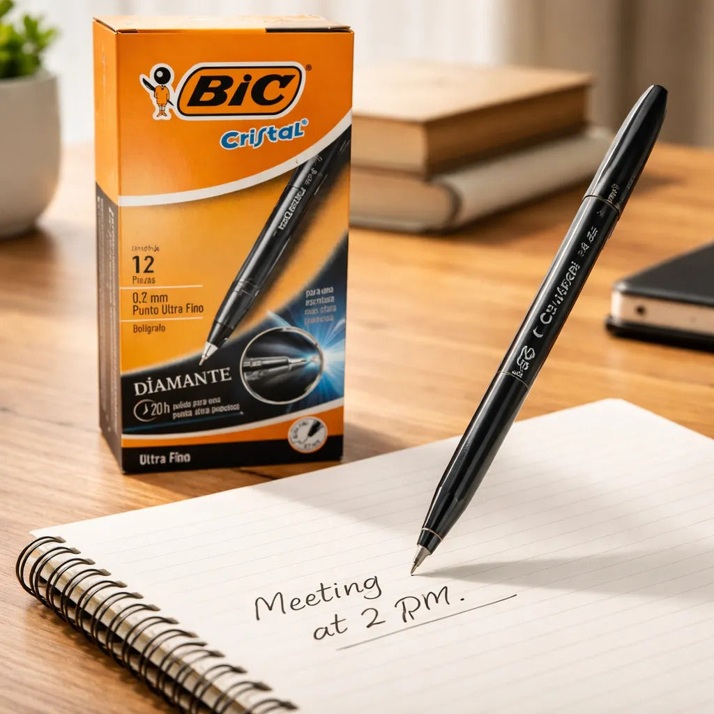 Bolígrafo Bic Ultra Fino 0.7mm Precisión Caja 12