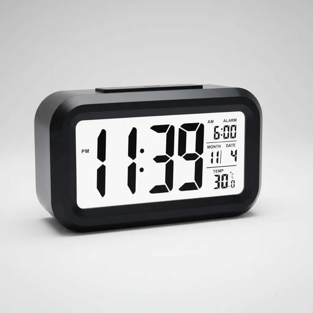 Reloj Despertador Digital Inteligente con Sensor de Luz
