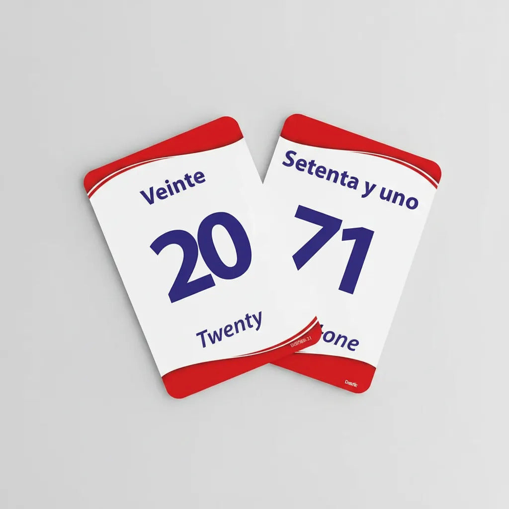 Flash Cards Números 0 al 100 Dactic 56 Piezas